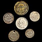 Roemenië, Bulgarije. Lot of 6 coins, incl. silver,. various