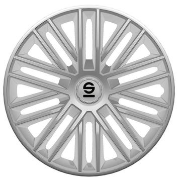 4-Delige Sparco Wieldoppen  Bergamo 14-inch zilver beschikbaar voor biedingen