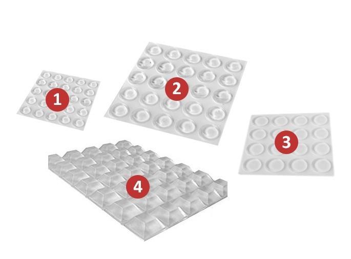 Set van 318 zelfklevende stootdopjes (combi-pack, 4 types), Huis en Inrichting, Woonaccessoires | Overige, Nieuw, Ophalen of Verzenden