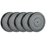 Bumper Plates voordeelset 70 - 130 kg met - 40 % korting, Ophalen of Verzenden, Nieuw, Rug, Halterschijven