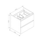 Onderkast Sanilux Trendline Met Greeplijst Aluminium, Ophalen of Verzenden, Nieuw