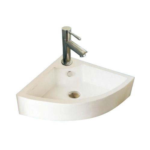 Fonteinset Sanilux Quartz Keramiek Hoekfontein 32x32x13cm, Doe-het-zelf en Verbouw, Sanitair, Overige typen, Nieuw, Chroom, Ophalen of Verzenden