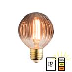 LED lamp geribbeld glas E27 | 3-staps dimbaar | 4 watt | 180, Huis en Inrichting, Lampen | Losse lampen, Nieuw, E27 (groot), Overige typen