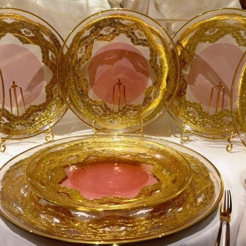 La maison de Lia - Tafelservies (6) - 24 kt goud, Antiek en Kunst, Antiek | Meubels | Tafels