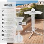 Statafel - Bartafel - Partytafel - 80 cm - Wit - Tectake®, Verzenden, Zo goed als nieuw