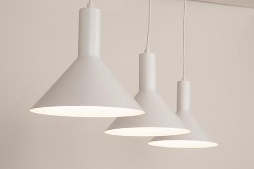 Rietveld Hanglampen - Wit - Metaal, Huis en Inrichting, Lampen | Hanglampen, Verzenden