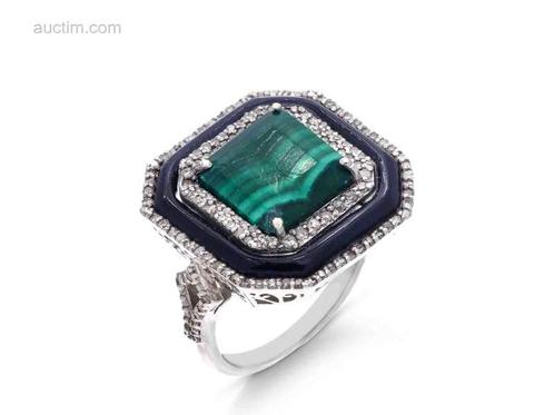 Malachiet ring – € 2.625,-, Diversen, Levensmiddelen, Ophalen
