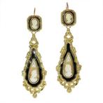 Oorbellen - 18 karaat Geel goud - Cameo, Victoriaans 1830, Nieuw