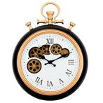 IvoQ Industriële Wandklok met Bewegende Tandwielen Ø 30 cm, Verzenden, Nieuw