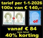 postfris nominaal goedkoop frankeren brieven + pakketten, Postzegels en Munten, Postzegels | Nederland, Ophalen of Verzenden, Na 1940