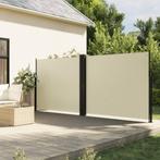 vidaXL Windscherm uittrekbaar 160x600 cm crèmekleurig, Tuin en Terras, Verzenden, Nieuw