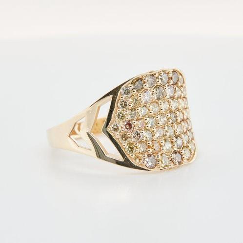 Zonder Minimumprijs - Ring 14 kt. - 1.22ct. tw. Diamant, Sieraden, Tassen en Uiterlijk, Ringen