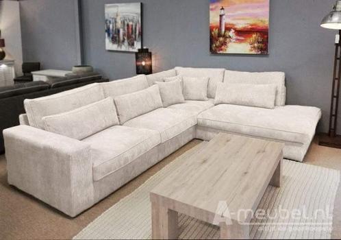 Hoekbank Ijsselstein - hoekbanken - Wit, Huis en Inrichting, Banken | Sofa's en Chaises Longues, Nieuw, Stof