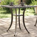 vidaXL Tuintafel 53x53x53 cm gietaluminium bronskleurig, Verzenden, Nieuw, Aluminium