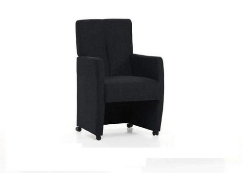 Eetkamerstoel Barcelona met armleuning - eetkamerstoelen..., Huis en Inrichting, Stoelen, Zwart, Nieuw, Stof