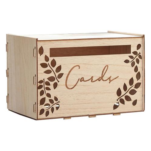 Kaarten Box Hout 30cm, Hobby en Vrije tijd, Feestartikelen, Nieuw, Verzenden