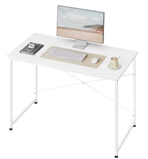 Stabiel Houten Bureau met Metalen Frame en Verstelbare Poten, Huis en Inrichting, Bureaus, Nieuw, Verzenden