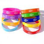 Silicone Jezus Ichthus Armband, Verzenden, Nieuw