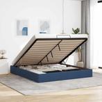 vidaXL Bedframe zonder matras 160x200 cm stof blauw, Huis en Inrichting, 200 cm, Stof, 160 cm, Verzenden