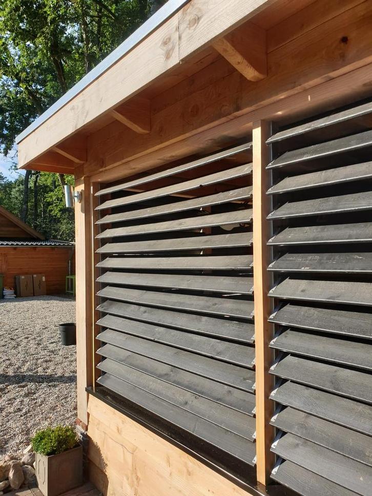 Flex Fence Draaibare Lamellen voor in de tuin RVS 165 cm - 2, Huis en Inrichting, Stoffering | Gordijnen en Lamellen, Verzenden