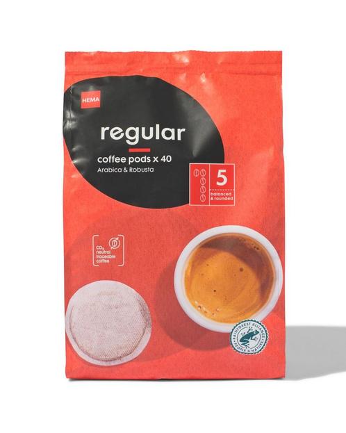 HEMA Koffiepads regular - 40 stuks, Diversen, Levensmiddelen, Verzenden