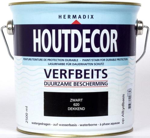 Houtdecor Verfbeits Zwart 620 2,5 liter, Doe-het-zelf en Verbouw, Verf, Beits en Lak, Nieuw, Ophalen of Verzenden