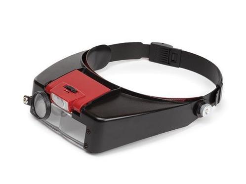 Hoofdband met vergrootglas en LED verlichting, Hobby en Vrije tijd, Elektronica-componenten, Verzenden