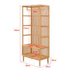 [en.casa] Halmeubel Vemb 185x80x45 cm bamboe, Huis en Inrichting, Kasten | Kledingkasten, Verzenden, Nieuw