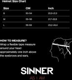 SINNER - Titan Visor - Mat Zwart - Unisex - Maat 63, Verzenden, Nieuw