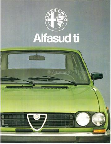 1978 ALFA ROMEO ALFASUD TI BROCHURE NEDERLANDS beschikbaar voor biedingen