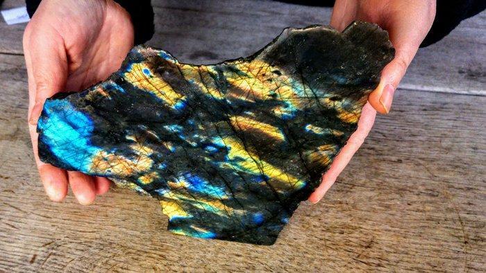 labradoriet Opaal - Turkoois - Gouden kleuren - Kameleon -, Antiek en Kunst, Curiosa en Brocante