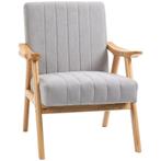 Fauteuil In Scandinavisch Design, Fluwelen Look, Massief Hou, Huis en Inrichting, Stoelen, Verzenden, Nieuw