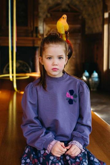 Sweater met pofmouwen  lavender  Blossom Kids Maat 86 86