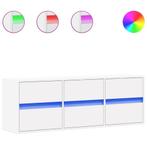 TV-Wandmeubel wit met LED | 130cm | Tweedekansje (tv meubel), Huis en Inrichting, Kasten | Televisiemeubels, Minder dan 50 cm
