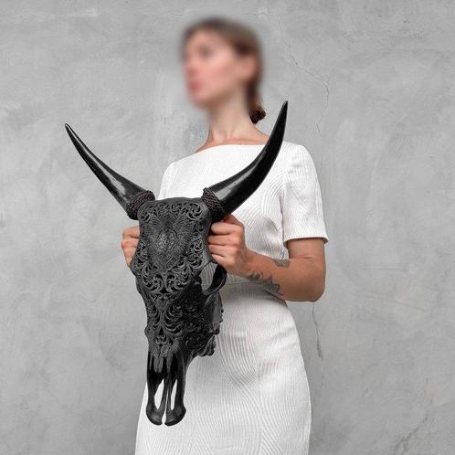 GEEN RESERVEPRIJS - Authentiek Gegraveerd Zwart, Antiek en Kunst, Kunst | Designobjecten