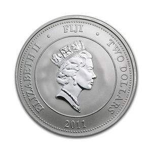 Fiji Schildpad 1 oz 2011, Postzegels en Munten, Munten | Oceanië, Losse munt, Zilver, Verzenden