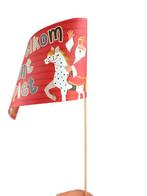Sint en Piet Zwaaivlaggen Rood 50 stuks, Diversen, Sinterklaas, Verzenden, Nieuw