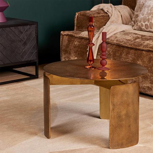 *WOONWINKEL* Starfurn Darwin Ronde Salontafel Goud Aluminium, Huis en Inrichting, Tafels | Salontafels, Nieuw, Verzenden