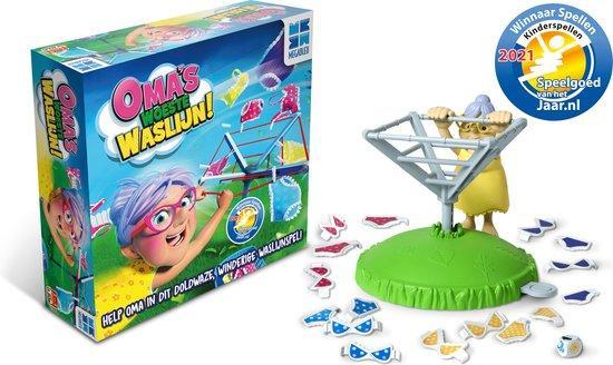 Omas Woeste Waslijn - Actiespel - Spelletjes voor Kinderen, Hobby en Vrije tijd, Gezelschapsspellen | Bordspellen, Nieuw, Verzenden