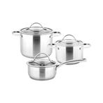 Teesa 6-delige Pannenset RVS Cook Expert Master - TSA0141 -, Ophalen of Verzenden, Nieuw