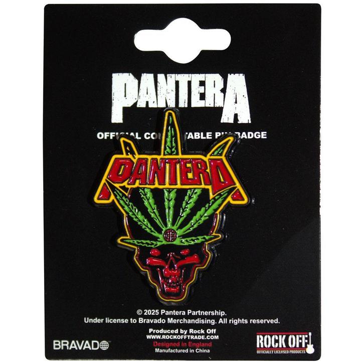 Pantera - Leaf Skull - Pin officiële merchandise, Verzamelen, Muziek, Artiesten en Beroemdheden, Kleding, Nieuw, Ophalen of Verzenden