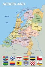 Kurk prikbord - landkaart Nederland - geplakt op zachtboard, Huis en Inrichting, Woonaccessoires | Memoborden, Ophalen of Verzenden