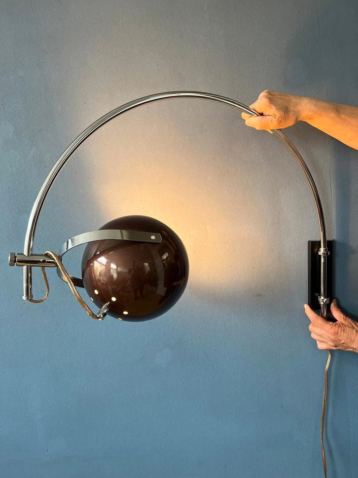 Space Age Eyeball Wall Light by Herda | Mid Century, Huis en Inrichting, Lampen | Wandlampen, Ophalen of Verzenden