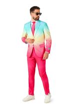 Regenboog Fuchsia Blauw Pak Heren OppoSuits, Kleding | Heren, Carnavalskleding en Feestkleding, Nieuw, Verzenden