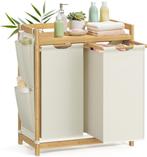 Wasmand - Bamboe - 100 liter capaciteit - crèmewit, Huis en Inrichting, Ophalen of Verzenden, Nieuw