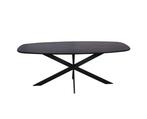 Eiken eettafel Ferris | Deens Ovaal 200 cm | Zwart, Huis en Inrichting, Ophalen of Verzenden, Nieuw