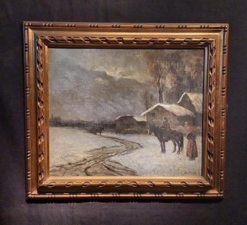 Scuola russa (XX), firmato Sergio Tacovlef - Paesaggio, Antiek en Kunst, Kunst | Schilderijen | Klassiek