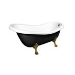 Vrijstaand Bad Sapho Retro 173x75x84 cm Wit / Zwart met, Doe-het-zelf en Verbouw, Sanitair, Ophalen of Verzenden, Nieuw, Overige typen
