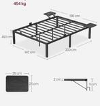 Logeerbed met Metalen Frame en Opbergruimte, Huis en Inrichting, Slaapkamer | Bedden, Verzenden, Nieuw