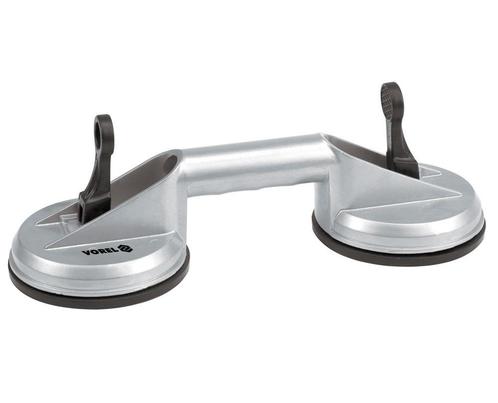 Dubbele zuignap aluminium - 2x 115mm - 70KG - met handgreep, Doe-het-zelf en Verbouw, Gereedschap | Handgereedschap, Nieuw, Ophalen of Verzenden